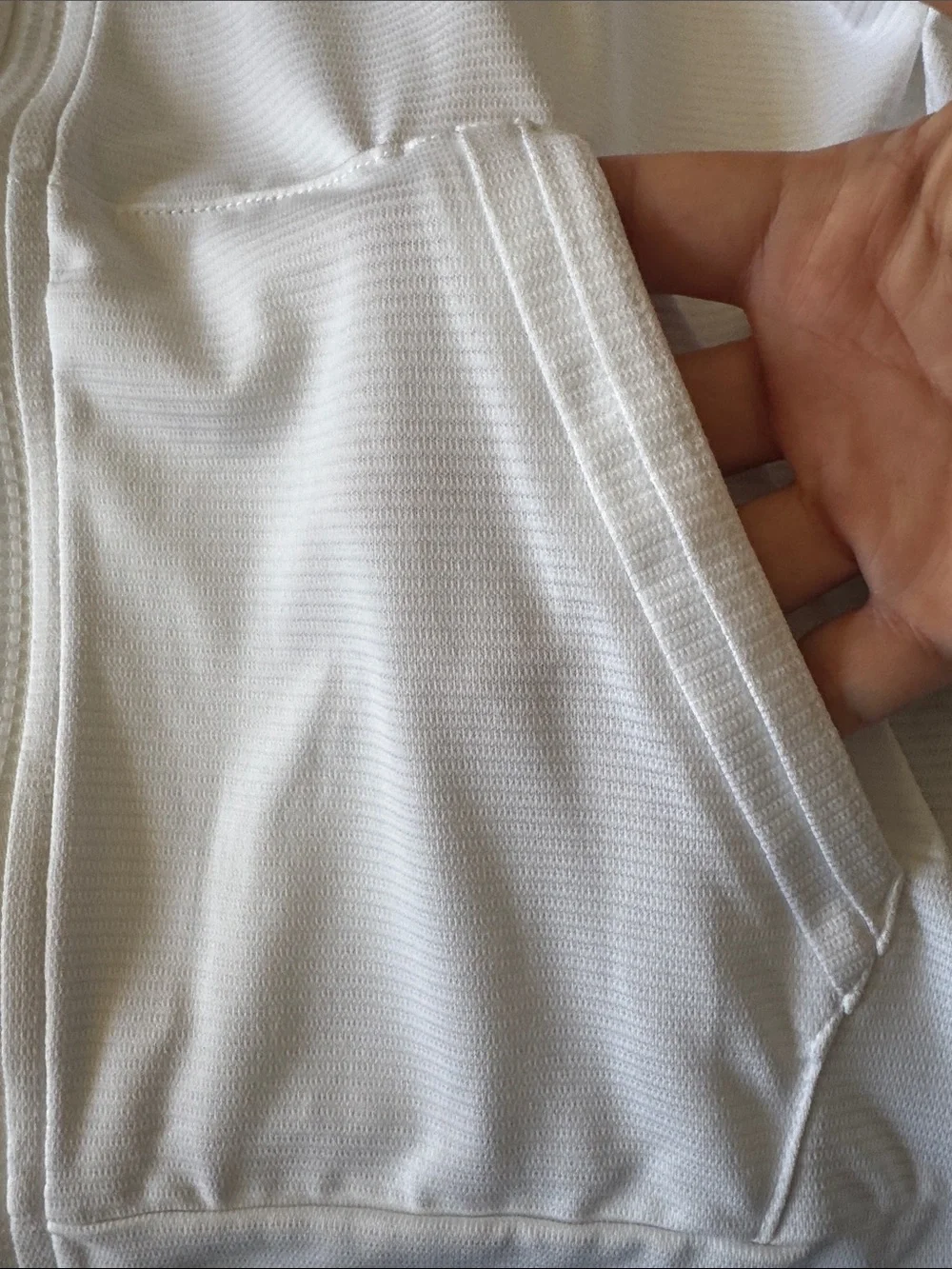 Athleta Girl Lightweight White Hooded Zip Jacket. Size L/12
